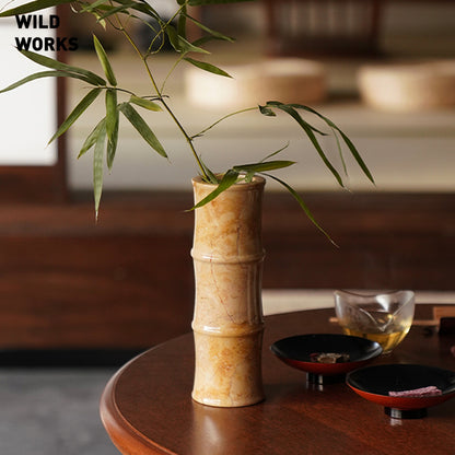 Wild Works bamboo vases natural marble living room hallway simple personality new Chinese home decorative ornaments