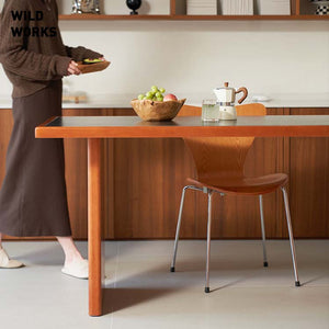 Wild Works Modern Furniture Legs Solid Wood Dining Tables Designs Cherry Wood 4/6 People Dining Tables