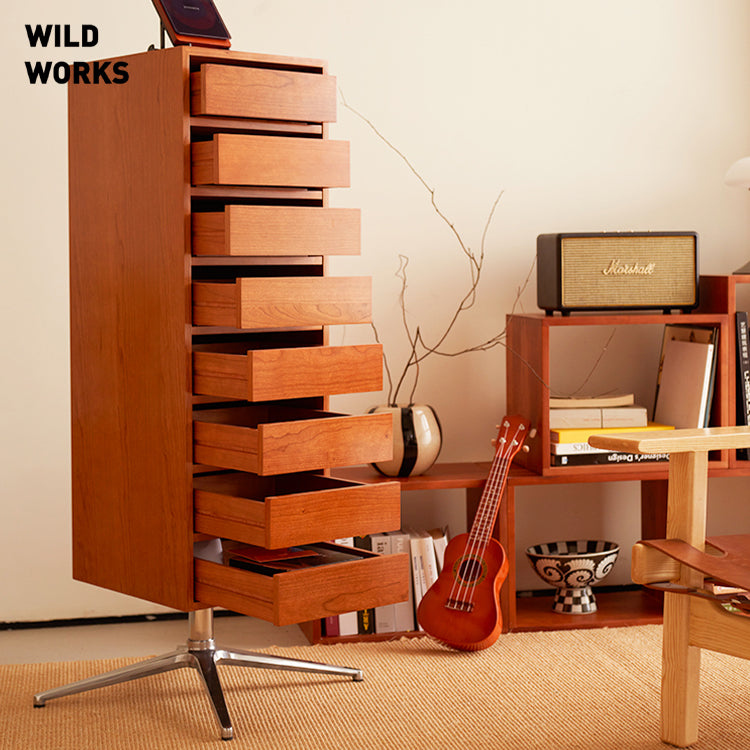 Wild Works Rotating Tower Cabinet Ancient Storage Cabinet Locker Study Room Modern and Aimple Bauhaus