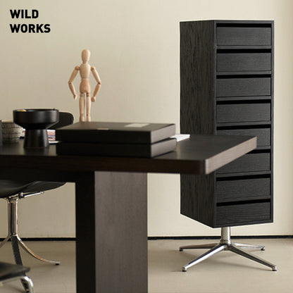 Wild Works Rotating Tower Cabinet Ancient Storage Cabinet Locker Study Room Modern and Aimple Bauhaus