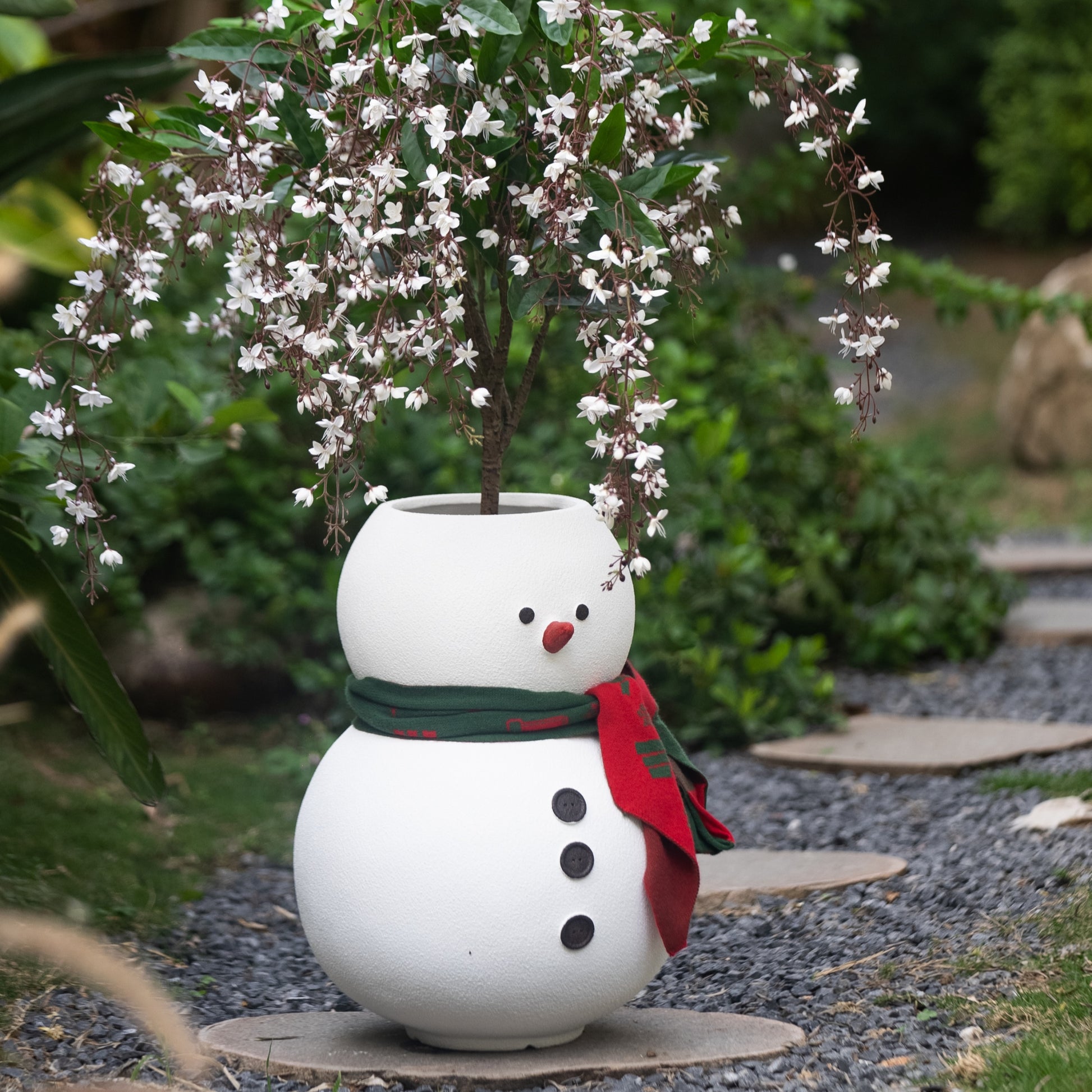 snowman planter pot Wild Works x Super Bonsai Ding Dong Flower Pot Medieval Floor Decorati